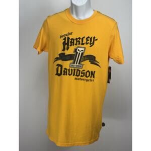 Harley Davidson Yellow T-Shirt Mens Size Small Sturgis South Dakota NWT Willie-G